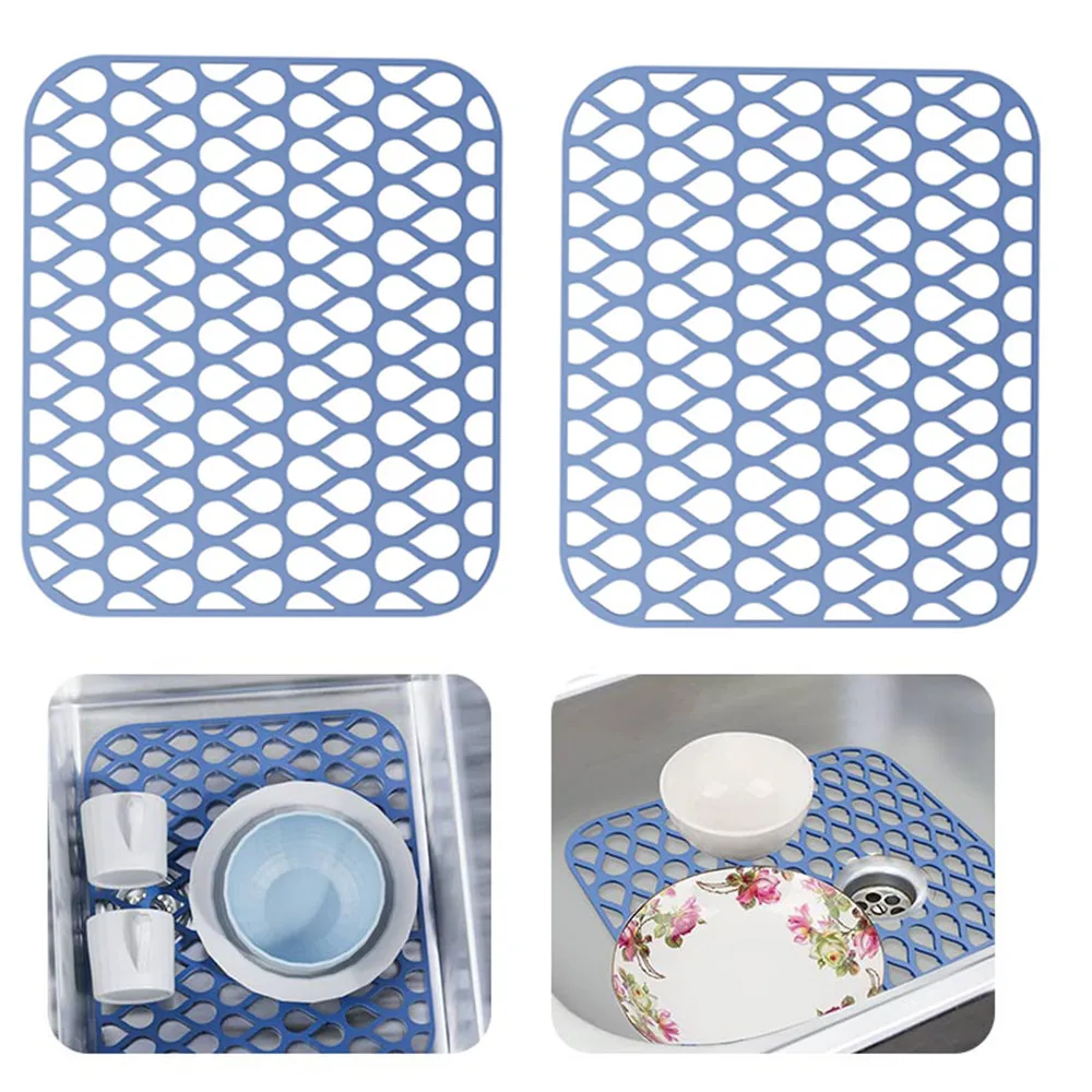 Silicone Sink Mat Drain Mat Kitchen Sink Mat Multifunctional Wash Basin Mat Water Filter Mat