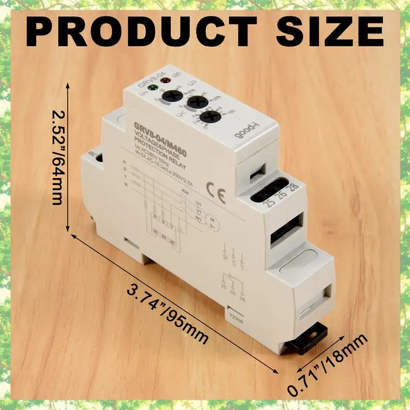 Smart-GRV8-04 M460 Relé de monitoreo de voltaje trifásico Secuencia de fase Protección contra fallos de fase Relé de control de voltaje