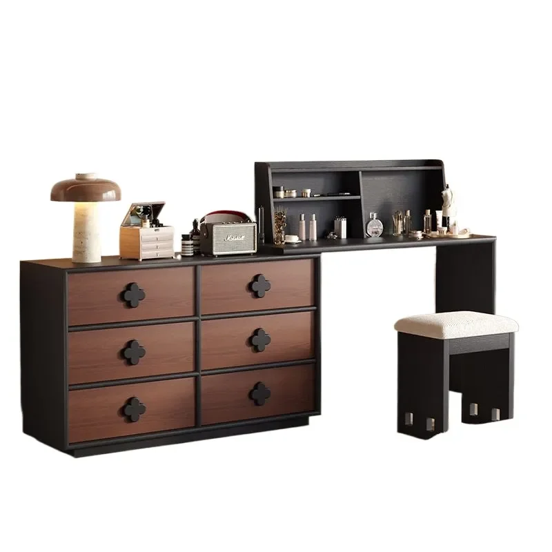 for French Retro Dresser Chest Integrated Bedroom 30cm Very Narrow Medium and Ancient Style Corner Master Bedroom End of Bed