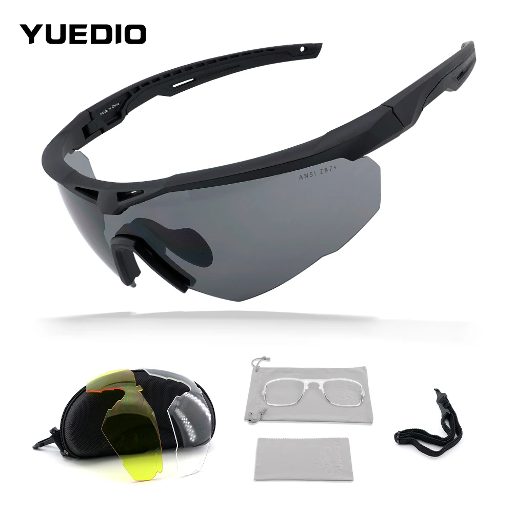 

New 3 Lens Tactical Shooting Glasses Outdoor Sports Windproof Dustproof Safety Military Goggles