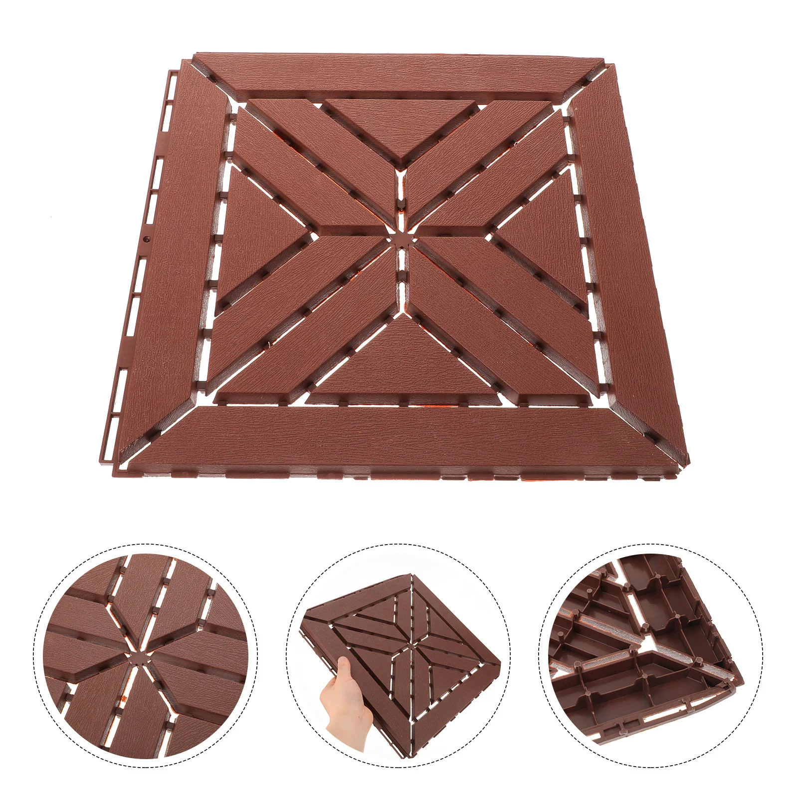 

Plastic Interlocking Deck Tiles Outdoor Flooring Balcony Garden Patio Durable Easy Install Stable deckingtiles FloorSlabs