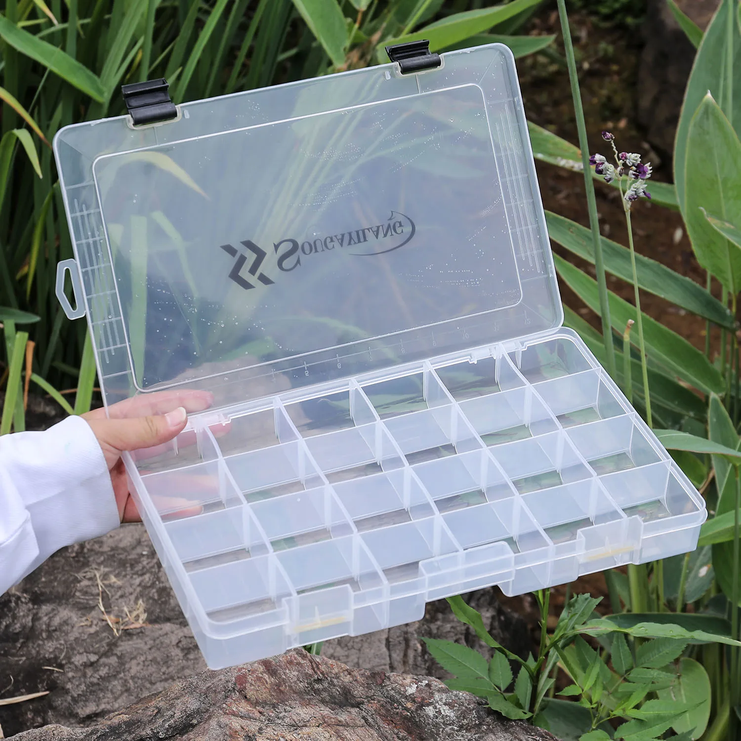 Sougayilang-caja de herramientas de pesca, almacenamiento de cebo de plástico portátil, adecuado para una variedad de cebos, 1/2/4 piezas, 3600, 3700