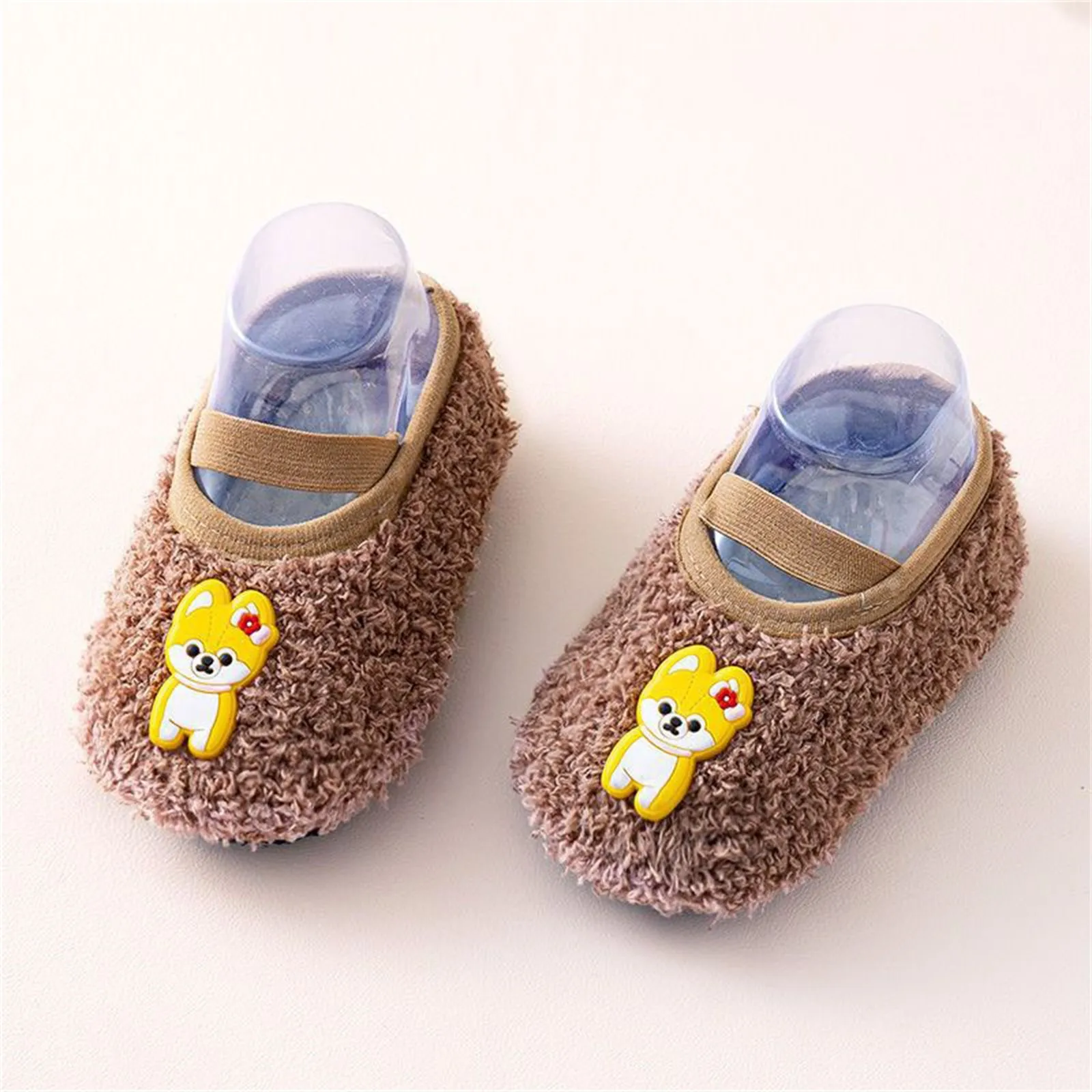 Children Anti-slip Shoes Newborn Baby Toddler Girls Cotton Non-slip Floor Socks Infant Boys Rubber Sole Cartoon Indoor Sneakers