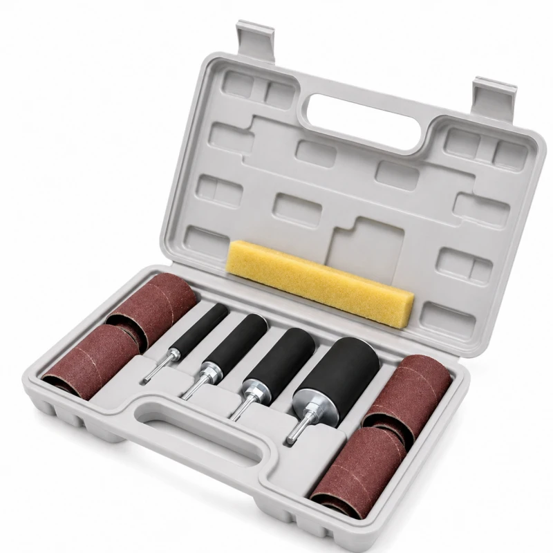 20Pcs Sanding Band Set for Rotary Tool, Abrasive Sandpaper Sleeves Drum Kit for Wood Metal Polishing Grinding Head Accessories