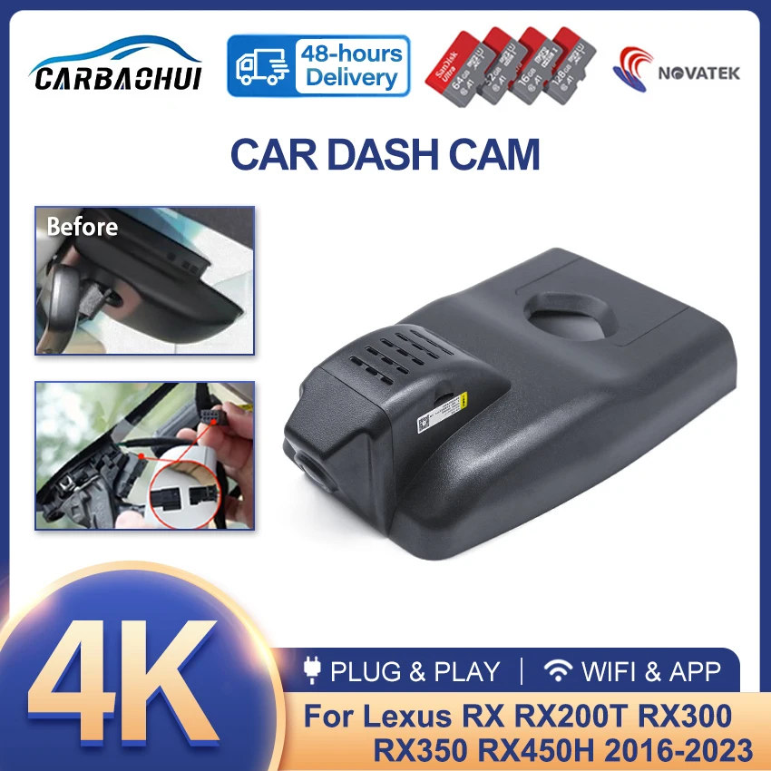 

New ! 4K Car DVR Video Recorder Plug and Play Dash Cam Camera HD Night vision For Lexus RX RX200T RX300 RX350 RX450H DashCam