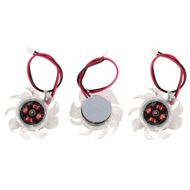 Z 5x 35mm 12V Clear Plastic Computer VGA Video Cooler Card Cooling Fan