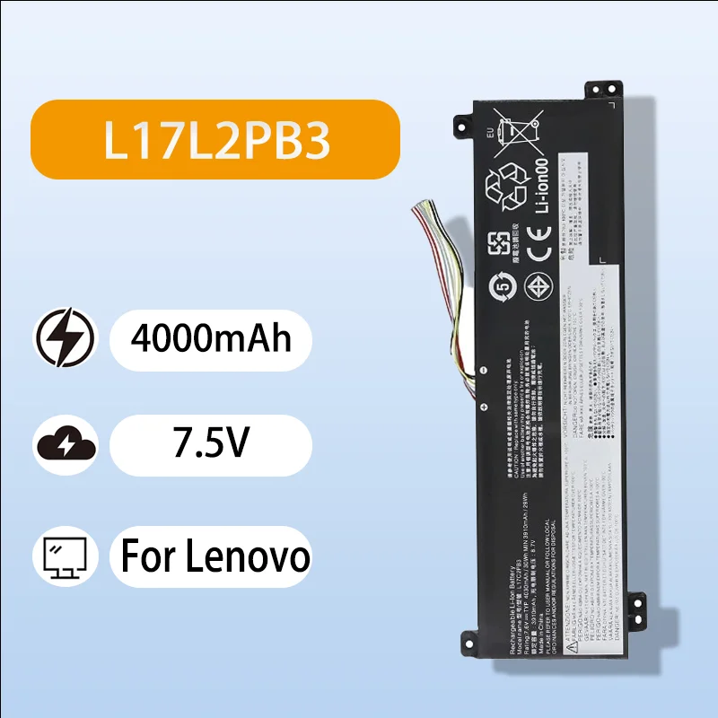 New Standard L17C2PB3 Battery For Lenovo L17M2PB3 L17M2PB4 L17L2PB4 L17L2PB3 Laptop 7.5V 4000mAh Fast Charging Battery
