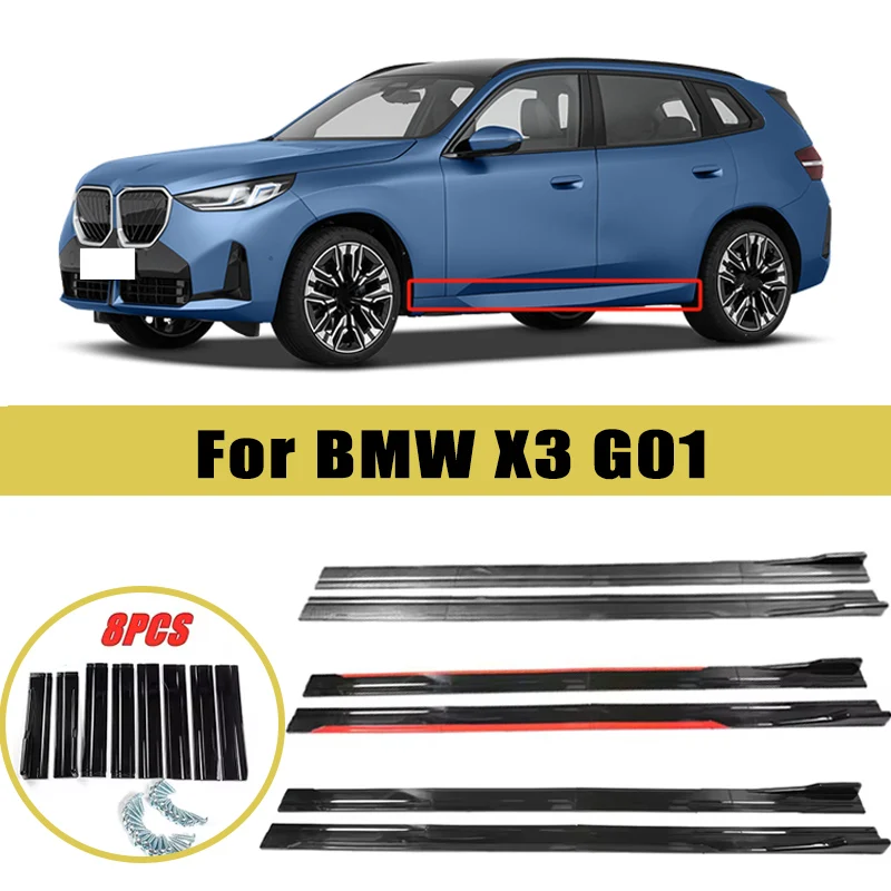 

Universal 2m/2.2m Car Side Skirt Extension SplitterBumper Racing Side Wing Bumper Lip Side Spoiler For BMW X3 G01