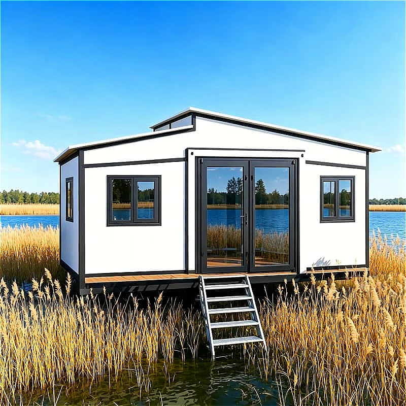 Foldable Prefab House Expandable Fold Out Structure Customized Anti Corrosion Mobile Shelter Beachfront Rental Vacation Cottage