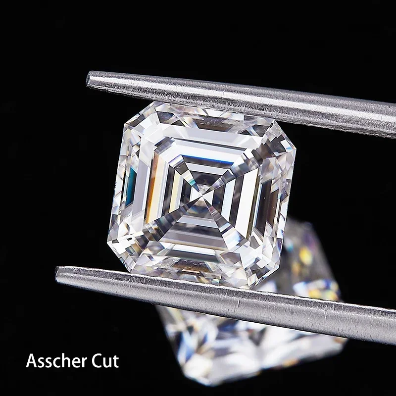 

Ручная резка Asscher, белый цвет D VVS1, верхний муассанит, драгоценные камни премиум-класса, свободные бриллианты, пройденный тест, драгоценные камни для изготовления ювелирных изделий