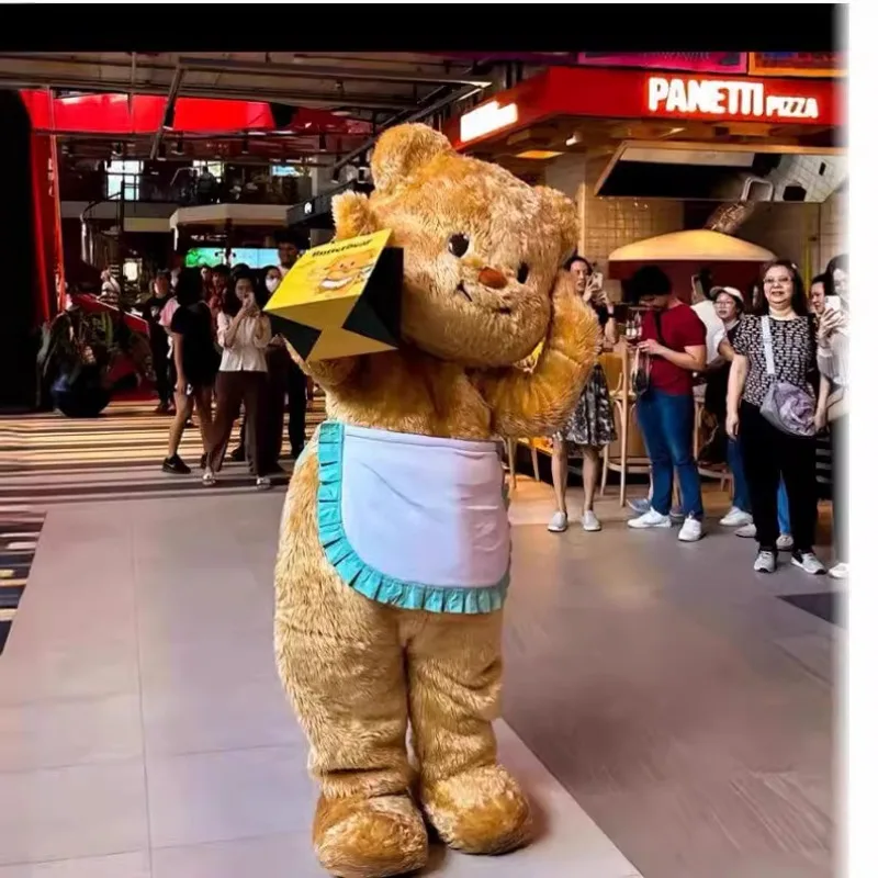 Simbok neue Bär Plüsch Maskottchen Kostüm Puppe tragen Schürze Gelenke tragen Kopf Geburtstags feier Kostüme