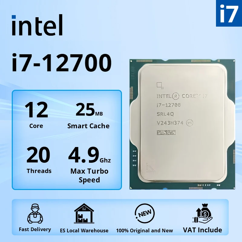 Intel Core i7-12700 i7-12700 CPU Processor LGA 1700 12-Core But