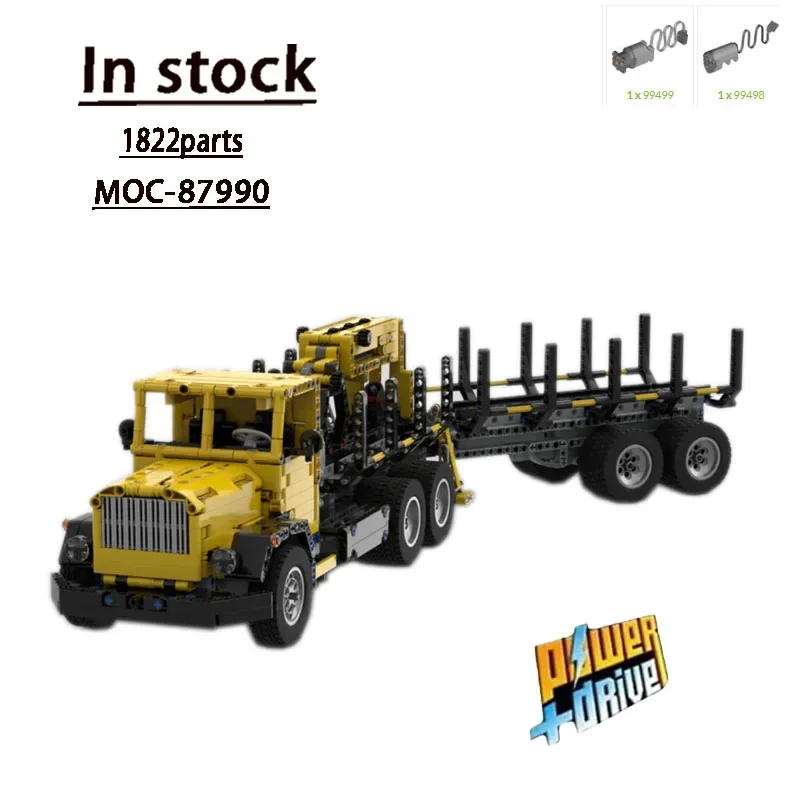 

MOC-87990 Wood Loader Splicing Assembly Building Block Model • 1822 Building Block Parts Children's Birthday Building Block Toy