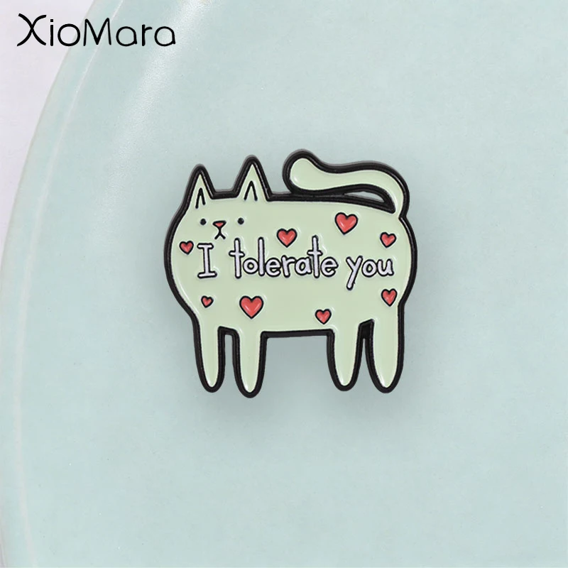 Cartoon Cute Cat Badge,