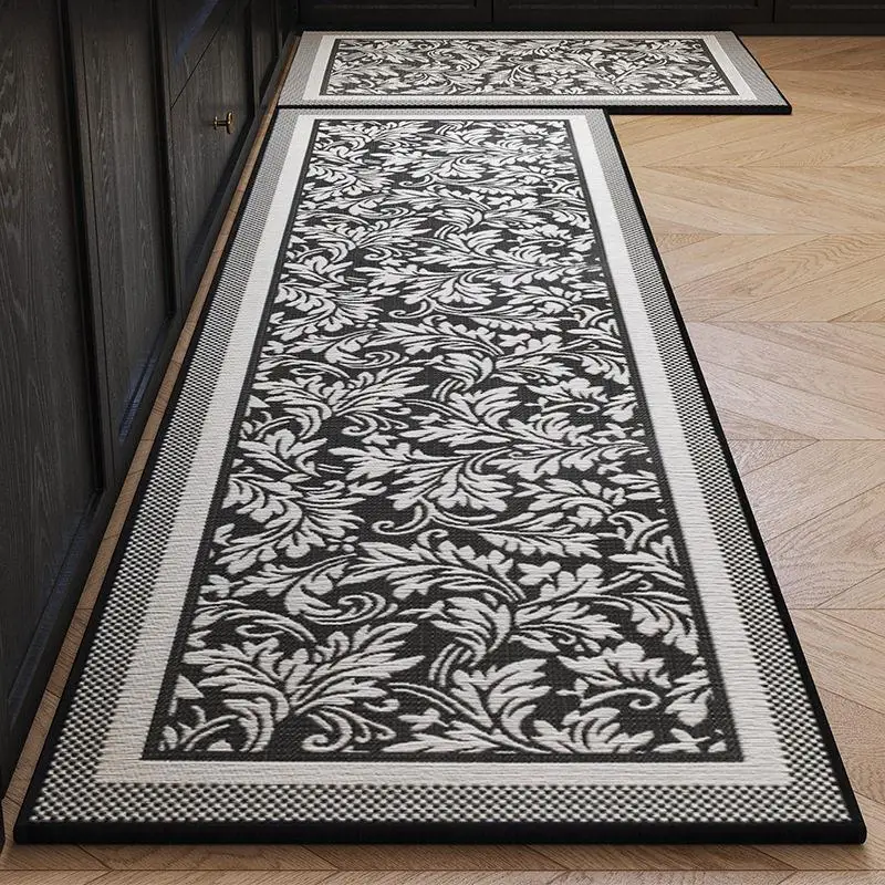 

Kitchen Long Strip L-Shaped Anti-Slip Waterproof Oil-Resistant Mat Water Absorption Special Purpose Mat for Home Use