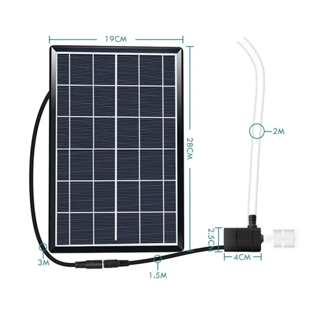 Small Solar Water Pump 12V Circulation Fish Pond Filter Oxygenation Fish Tank Rockery Water Pumping Submersible Pump Outdoor