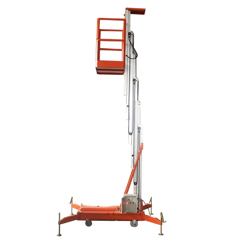 Customized single/double push vertical elevator, manned lifting platform, high-altitude aluminum alloy mast lifting platform