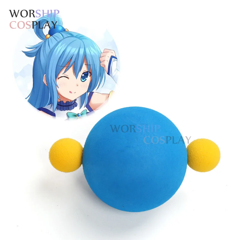 Aqua Cosplay wigs foam Blue yellow Hairpin Cosplay Prop accessory