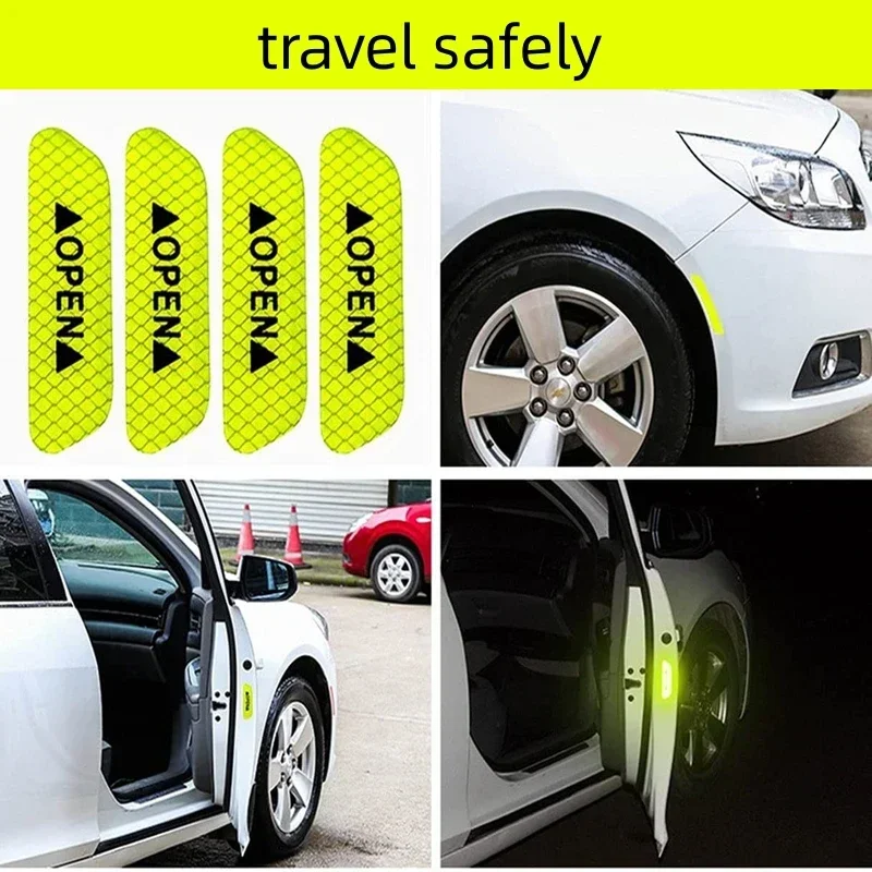 

Car Styling For Audi A3 A4 B7 B8 B6 A6 C6 C5 Q5 Nissan Qashqai Juke X-trail T32 Reflective Door Open Stickers Accessories