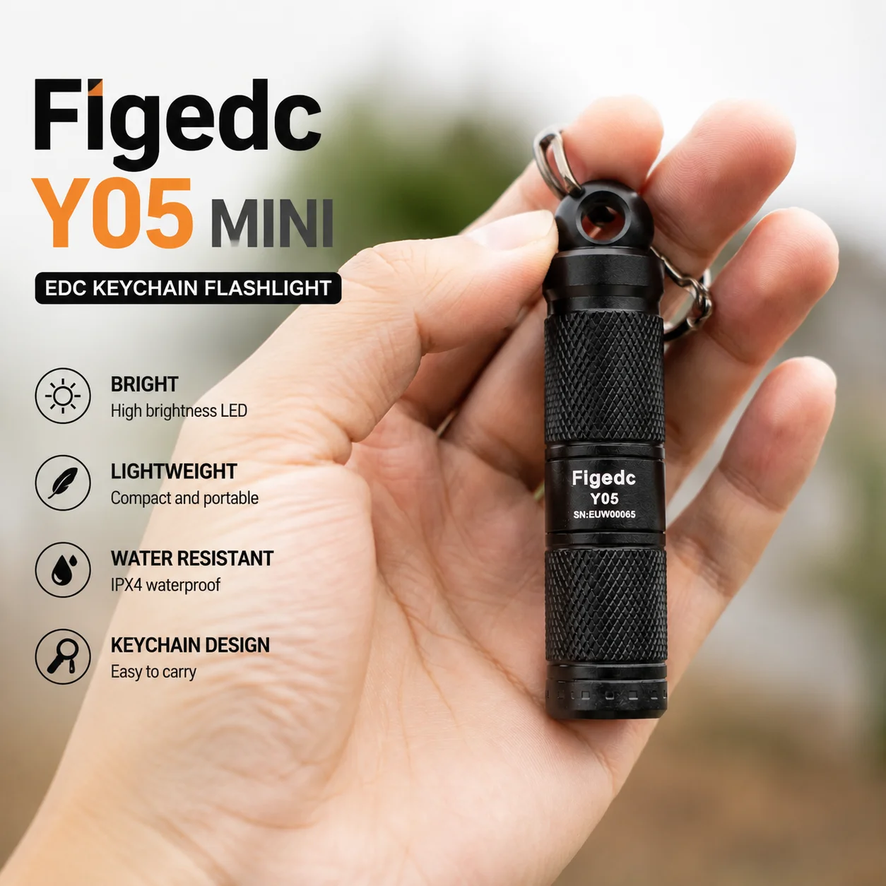 Flashlightgo Y05 MINI Keychain Flashlight 700lm Led Edc Flash Ligh with With Recargable Battery