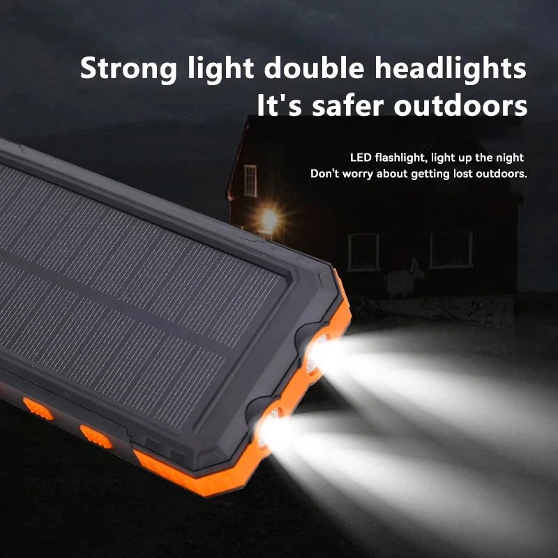 Lenovo 200000mAh Solar Power Bank Fast Charging Portable Large Capacity Waterproof External Battery Charger For IPhone - view 3