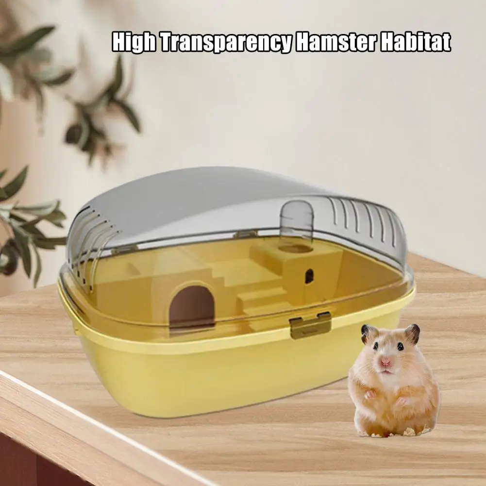 Odorless Hamster Habitat 360-degree Panoramic View Hamster Cage for Small Detachable Habitat House for Hamsters for Mice