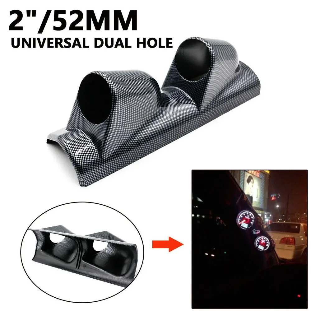 52mm 60mm Universal Car 2 Hole Left/Right Hand  Auto Dual Holes A-Pillar Holes Double Hose Guage Holder Pod Modified Instrument