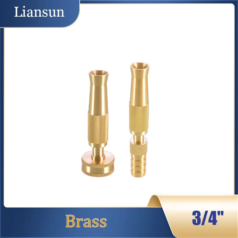 

High-Pressure Brass Water Gun Connector - 3/4" Male/Female Thread with Quick-Connect Nipple & Clamp