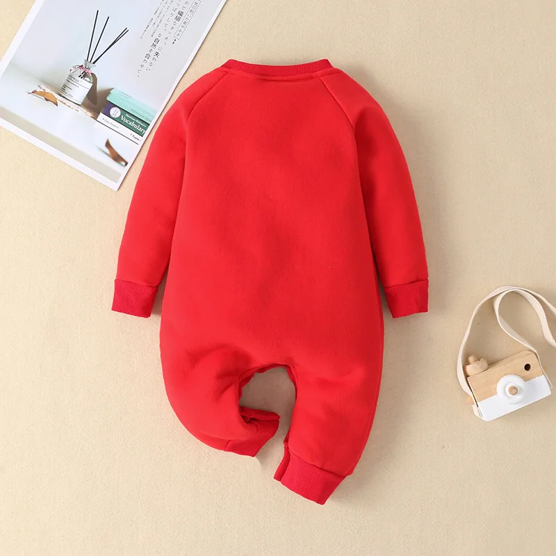 Christmas Baby Romper Newborn Clothes Fleece Lining New Year Kids Jumpsuit for Girls Boys One-Piece Toddler Outfit Infant Onesie