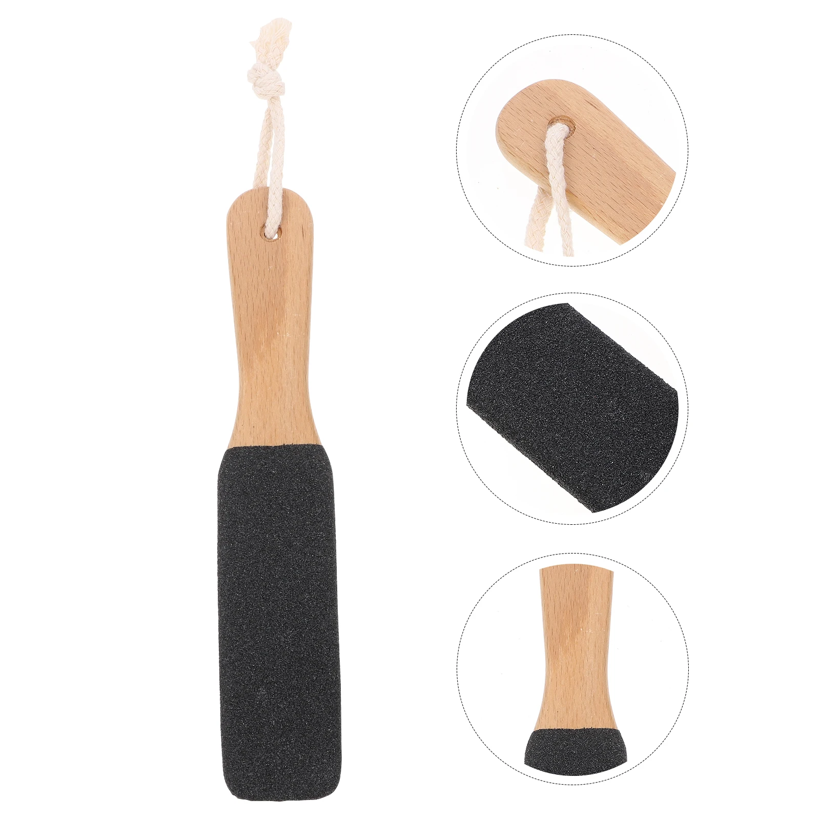 

Foot Callus Dual sided File H held Trimmer Pedicure Tool Beech H held Foot Trimmer Tool Wood Black Carbon Reusable Nail File