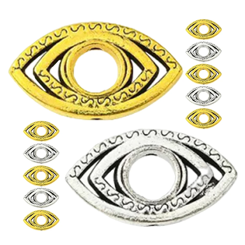 

Tibetan Eye Beads Vintage Charms Metal Accessories for Necklace Bracelet Earring DIY Crafts Mixed Color Jewelry Supplies