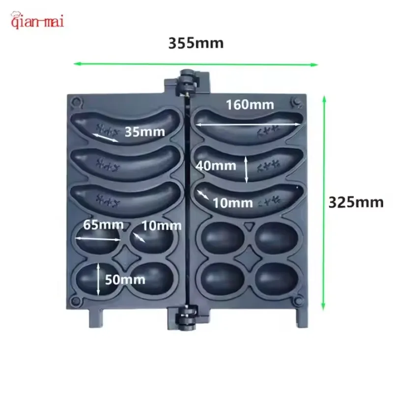 ماكينة صنع الوافل الكهربائية المصنوعة من الفولاذ المقاوم للصدأ سهلة التشغيل وآلة تحميص البيض آلات الوجبات الخفيفة الجديدة مع تصميم الابتسامة
