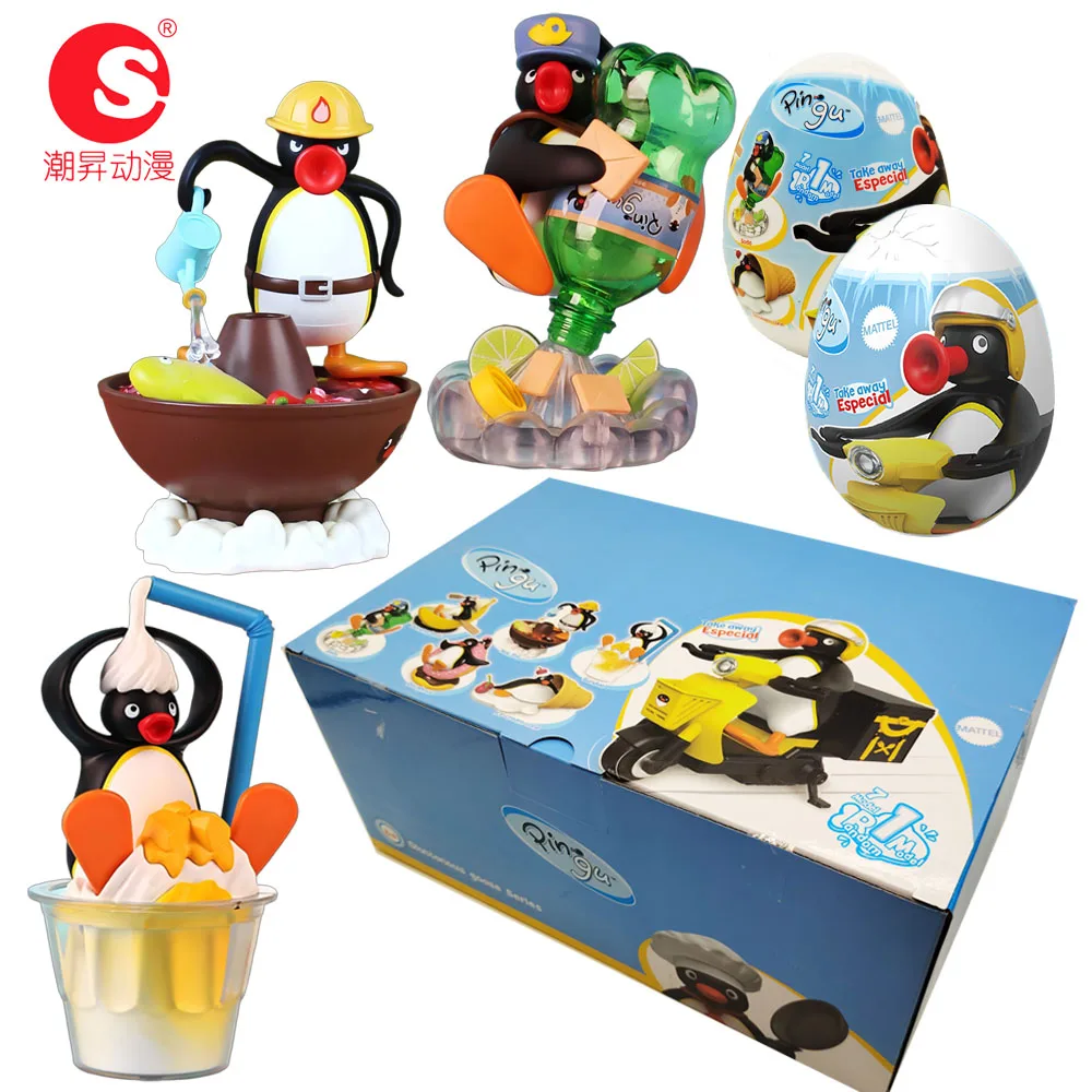 

Official Pingu Greedy Little Goose Series Blind Box Toys Gashapon Tabletop Ornament Decor Surprise Festival Gifts for Children