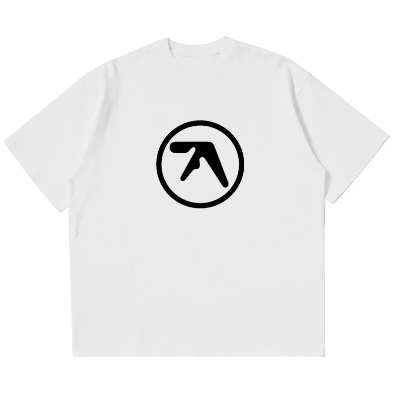 2024 Korean style Men Tshirt Cotton Aphex Twin Y2k Streetwear Graphic Korean Fashion Print Harajuku Vintage Tops Tees Oversized