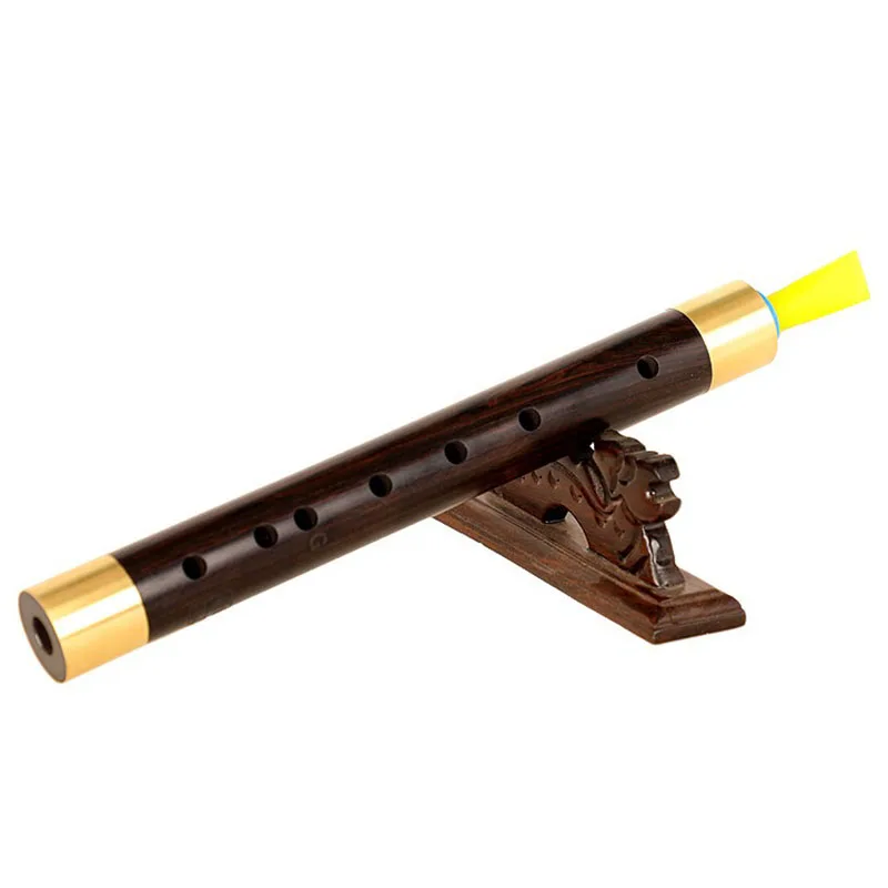 Ebony Handmade Guanzi Chinese Folk Performance Pipe Beginner Professional Guanzi Nation Play Traditional Woodwind Instruments