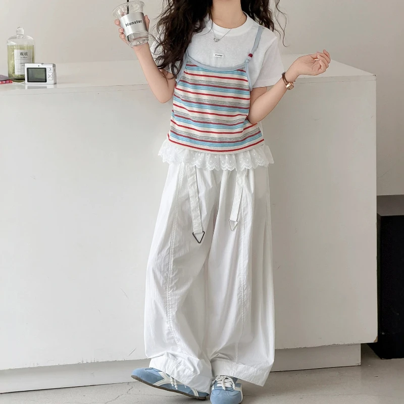 girls-short-sleeve-two-piece-set-cute-cartoon-print-breathable-soft-cotton-casual-loose-fit-outfit-for-kids-comfortable