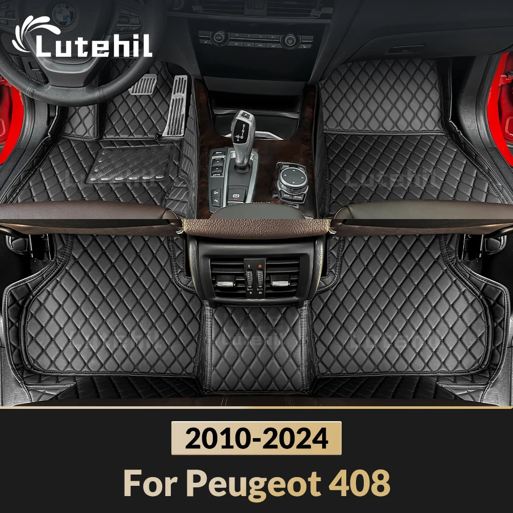 

Car Floor Mats For Peugeot 408 2010-2024 408x 2023-2025 Custom Foot Pads Automobile Carpet Cover Interior Accessories