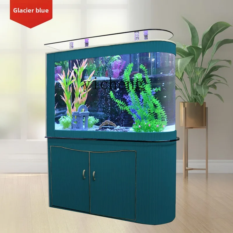L7-14 new bullet tank without pipe fittings glass fish tank ecological no-change water bottom filter dry and wet separation