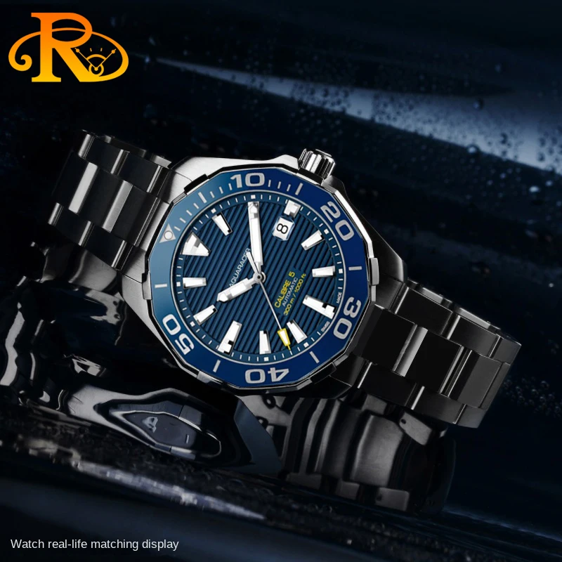 22 24 мм из цельной стали, изысканный серебристо-черный металлический ремешок тонкой работы, ремешок для часов TAG Heuer Super CARRERA WAY201A F1 MONACO