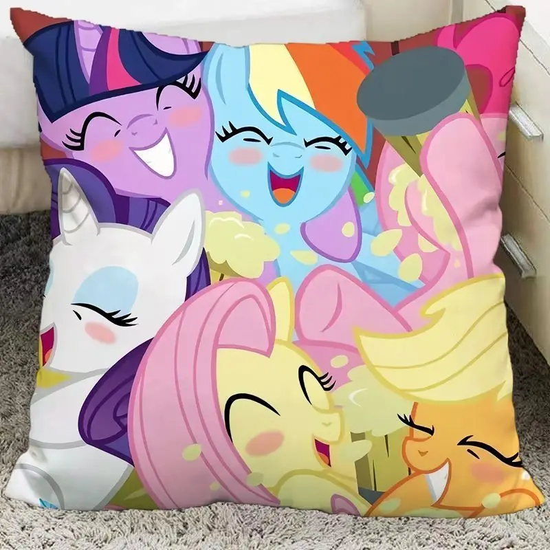 Anime My Little Pony Series Fluttershy Pinkie Pie Twilight Sparkle Applejack Cartoon Cute Throw Pillow divano cuscino decorazione