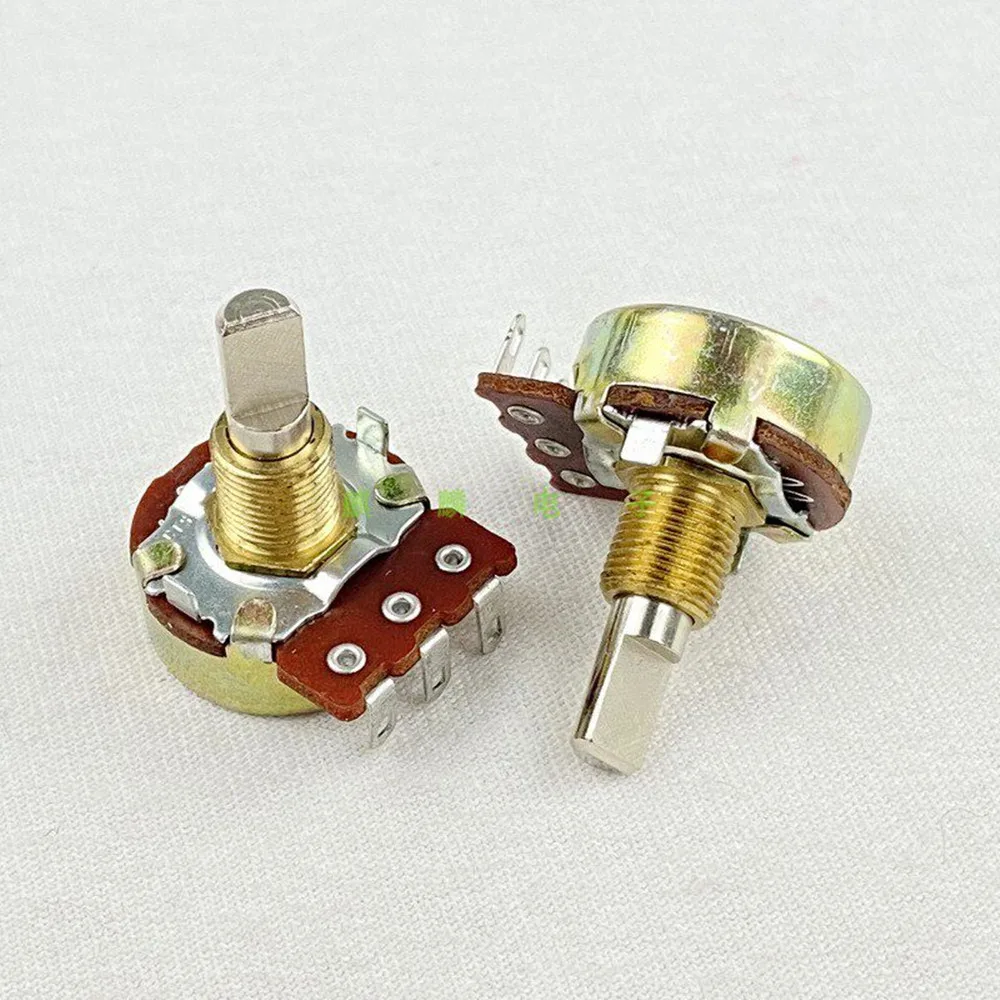 Original new 100% 24 Type B100K D100K guitar bass potentiometer simulation flight game foot rudder brake shaft (SWITCH)