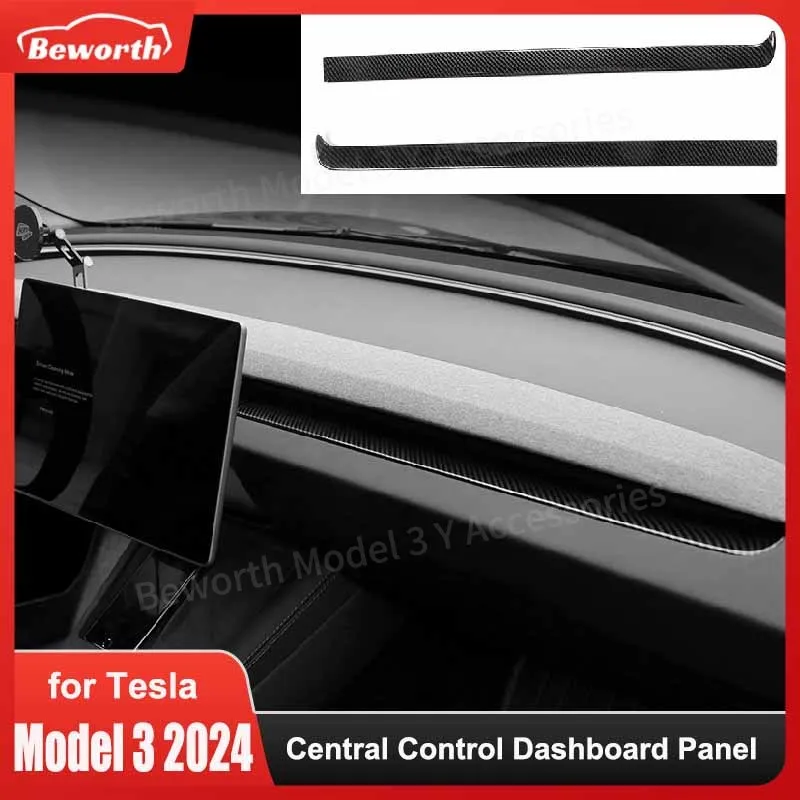 

For Tesla Model 3 Highland 2024 Dashboard Air Conditioning Outlet Center Console Instrument Panel Trim Cover Model3 Accessories