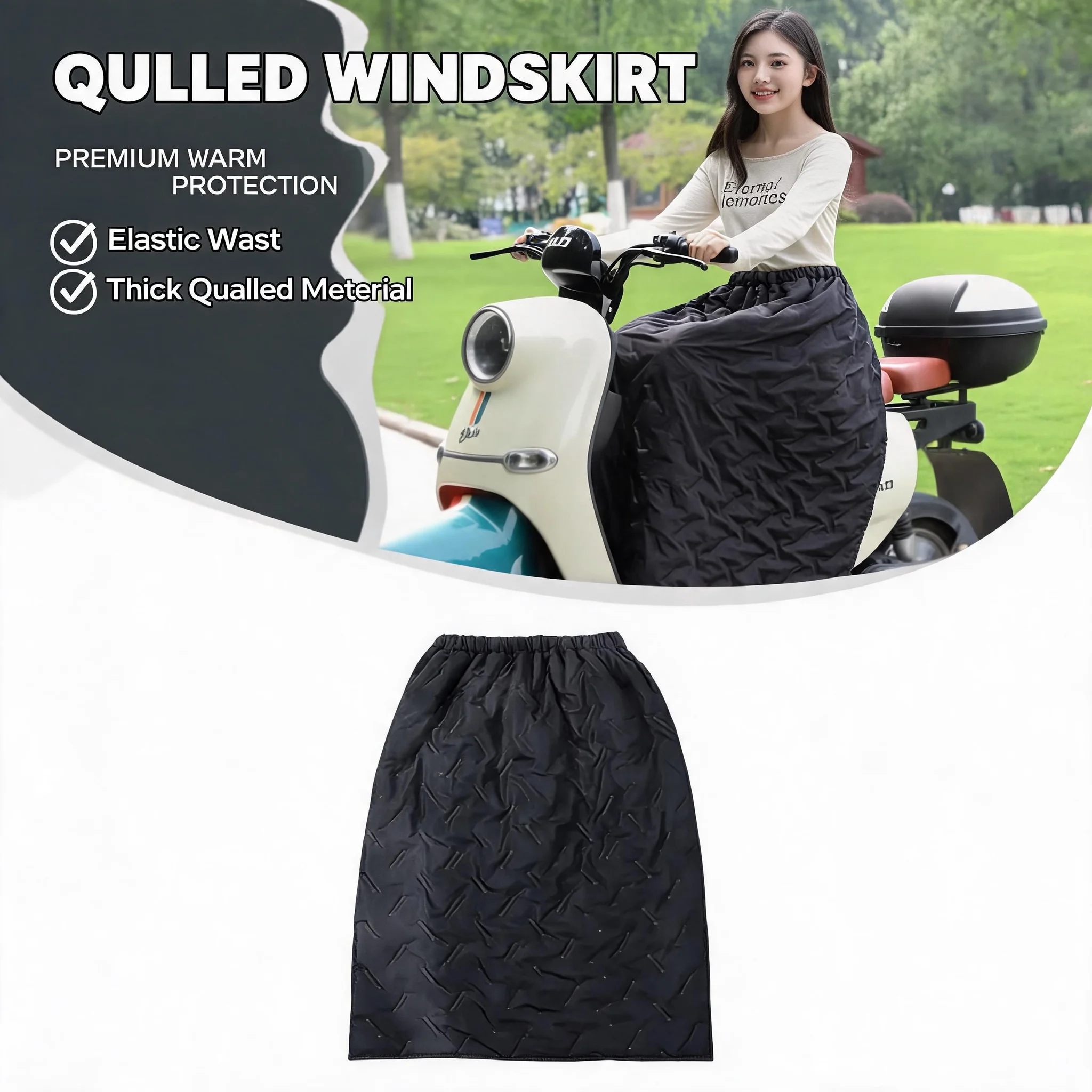 Universal Windproof Apron Motorcycle Windshield Winter Warm Knee Protector Men Women Motorcycle Warm Cotton Knee Cover Skirt