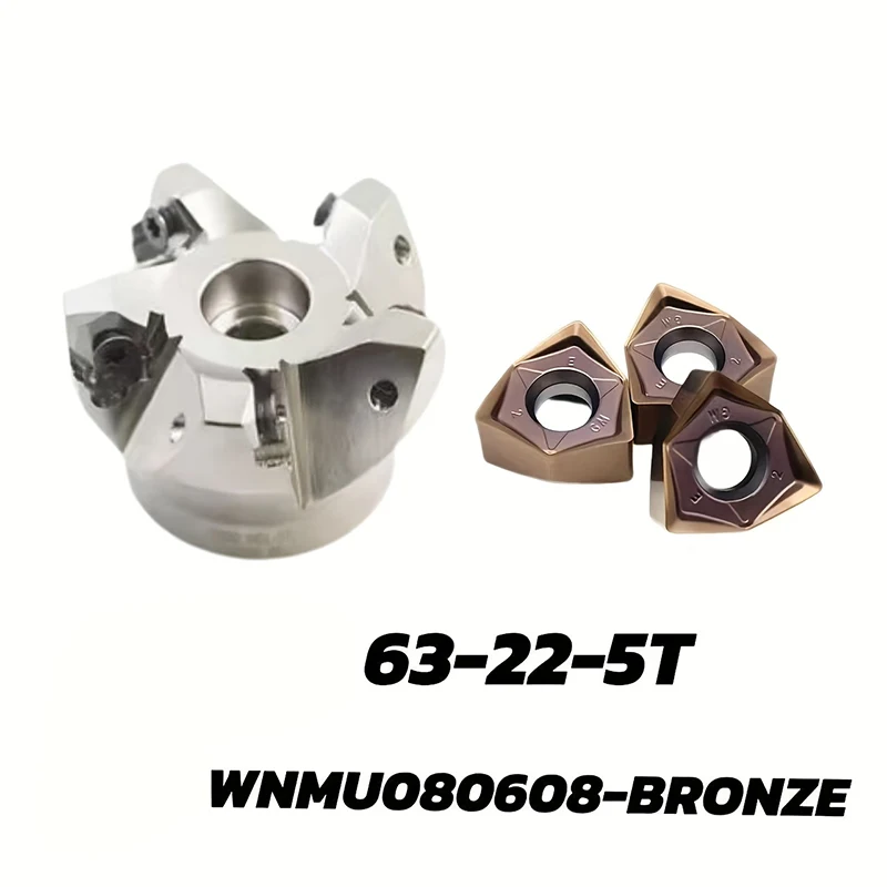 

63mm Face Milling Cutter Disk MFWN 90 Degree MFWN90 Milling Cutter Head Double Sided Hexagonal Heavy Cutting For WNMU08 Insert