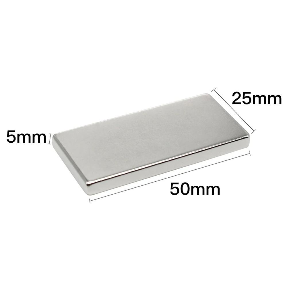 1/2/3/5/10PCS 50x25x5mm Big Block Rare Earth Magnet N35 Rectangular Strong Neodymium Magnet 50x25x5 Permanent Magnet 50*25*5