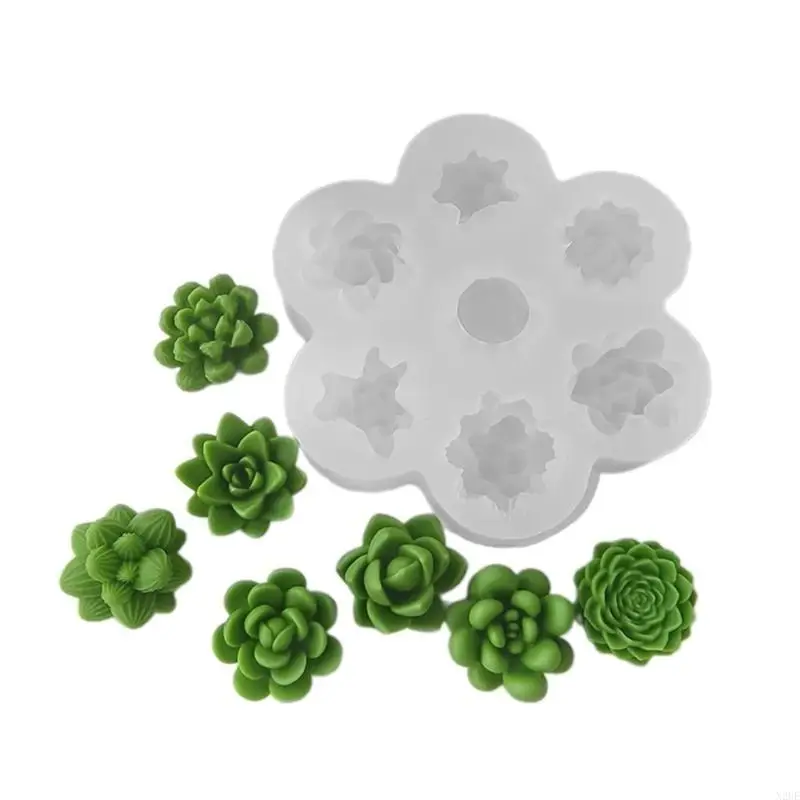 

N2UE Flexible Silicone Craft Mold for Succulent Plant Decorative Plant Mold Crystal Resin Home Decoration Mold