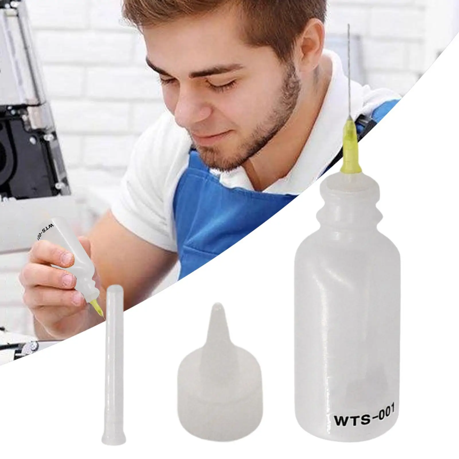 50ML Plastic Liquid Alcohol Bottle Small Empty Bottle For Dispenser Rosin Solder Flux Paste For Phone PCB Cleaning WeldingRepair view 4