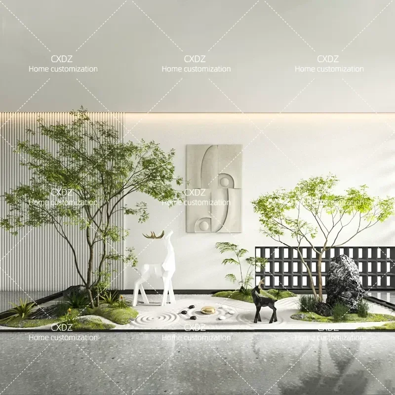 Large Artificial Tree Indoor Simulation Green Plant Floor to Ceiling Fake Tree Potted Plant for Villa Home Office Decoration