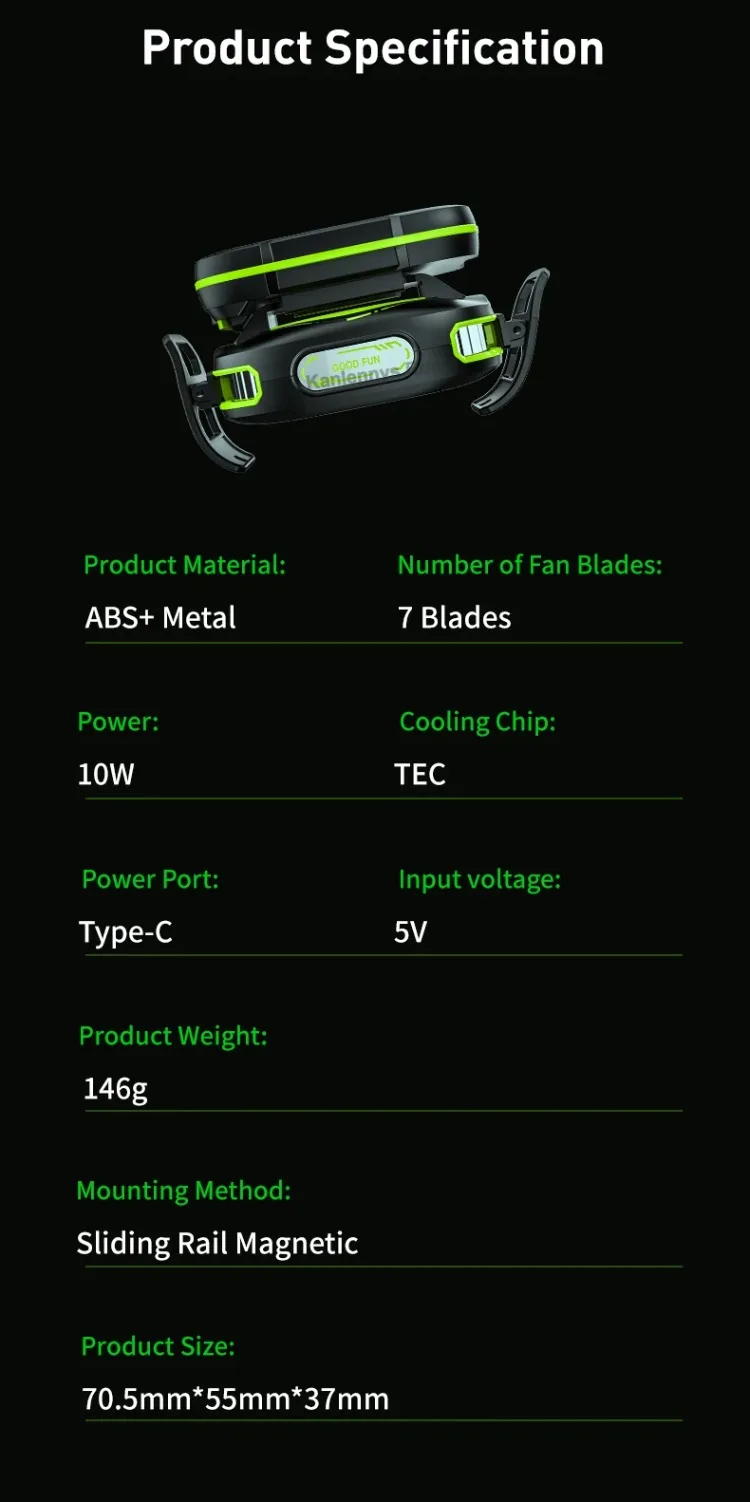 NEW JS85 Phone Silent Cooler Semiconductor Magnetic/ Back-clip Ice Freeze Cooling Radiator with 3000mAh Battery 3 Gears Display