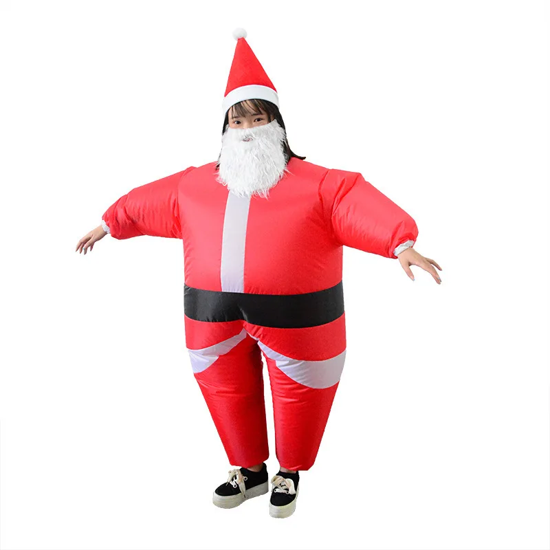 Inflatable Christmas Costume For Kids Boys Girls Children Santa Worker Cosplay Suit Carnival Festival Party Disfraz Niño Costume